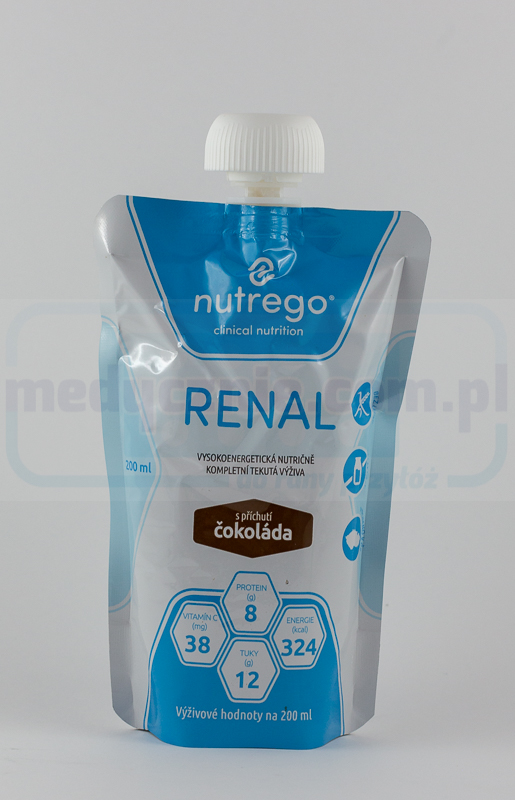 Nutrego Renal 200ml ciocolată hipercalorică redusă electrolitic 1pc